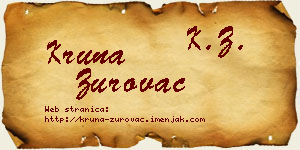 Kruna Zurovac vizit kartica